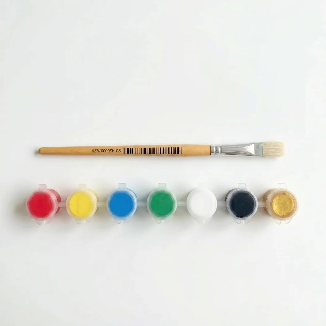 Pots de peinture & pinceaux