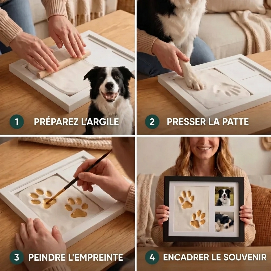 Kit d'Empreinte de Patte en Argile